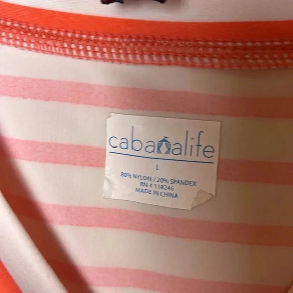 Cabana Life swim top,women L. ,long sleeve,UPF, coastal,coastguard,resortwear - Picture 6 of 12